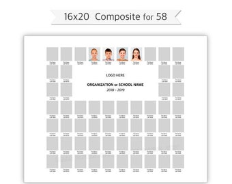 16x20 Composite for 58, Photoshop Template - SCH50 - INSTANT DOWNLOAD