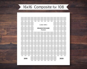 16x16 Composite for 108, Photoshop Template - SCH102 - INSTANT DOWNLOAD