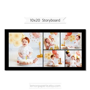 10x20 Storyboard Template, Photoshop Template - SB240 - INSTANT DOWNLOAD