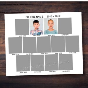 School Composite Template for 13 - Daycare Template - Photoshop Template - INSTANT DOWNLOAD - SCH7