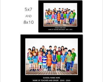 INSTANT DOWNLOAD - 5x7 and 8x10 Group Composite, Memory Mate, Photoshop Template - SCH18