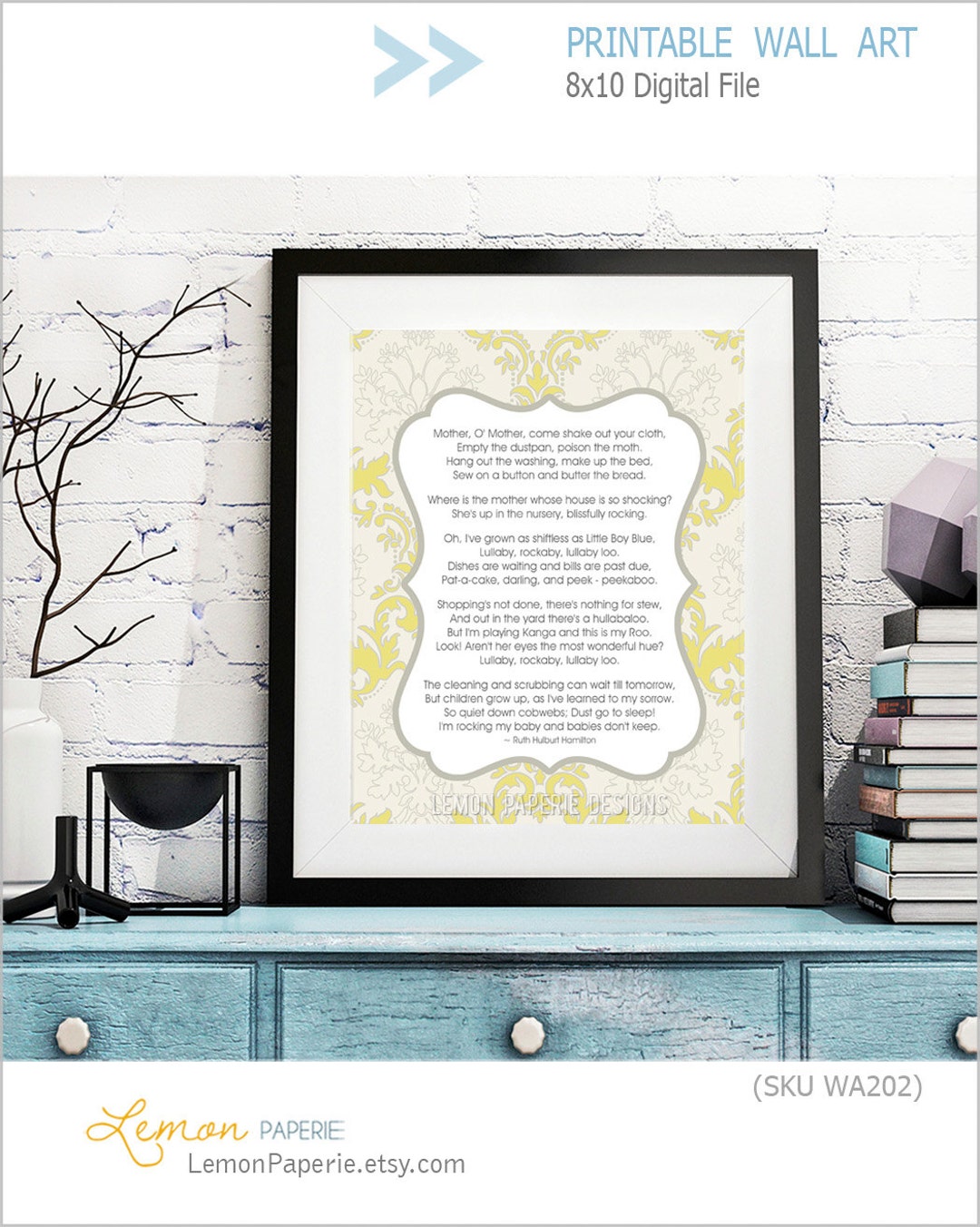 SALE 8x10 Printable I'm Rocking My Baby and Babies Don't Keep for Boy