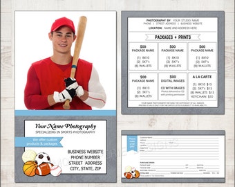 Pre-Pay Envelope and Mini-Session Template for Millers - Sports Mate - PPE207 - INSTANT DOWNLOAD