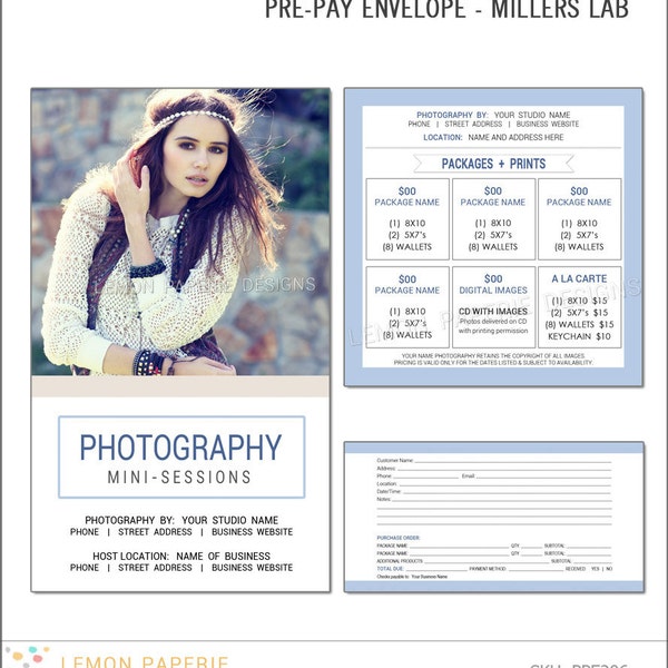 Sobre prepago y minisesión plantillas para fresadoras - PPE206 - descarga inmediata