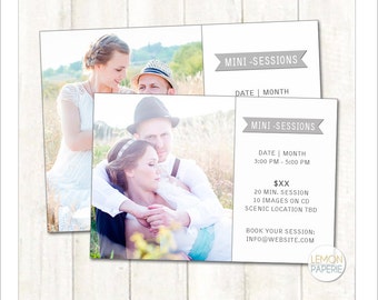 5x7 and 4x6 Mini Session Templates, Marketing Templates, PSD Photoshop Templates (MA251) INSTANT DOWNLOAD