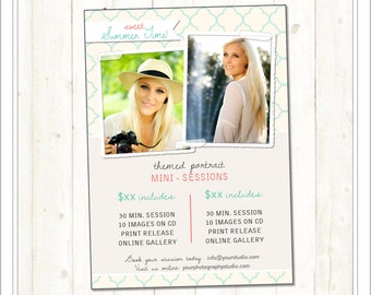 5x7 Mini Session Template, Marketing Template, PSD Photoshop Template, INSTANT DOWNLOAD (MA239)