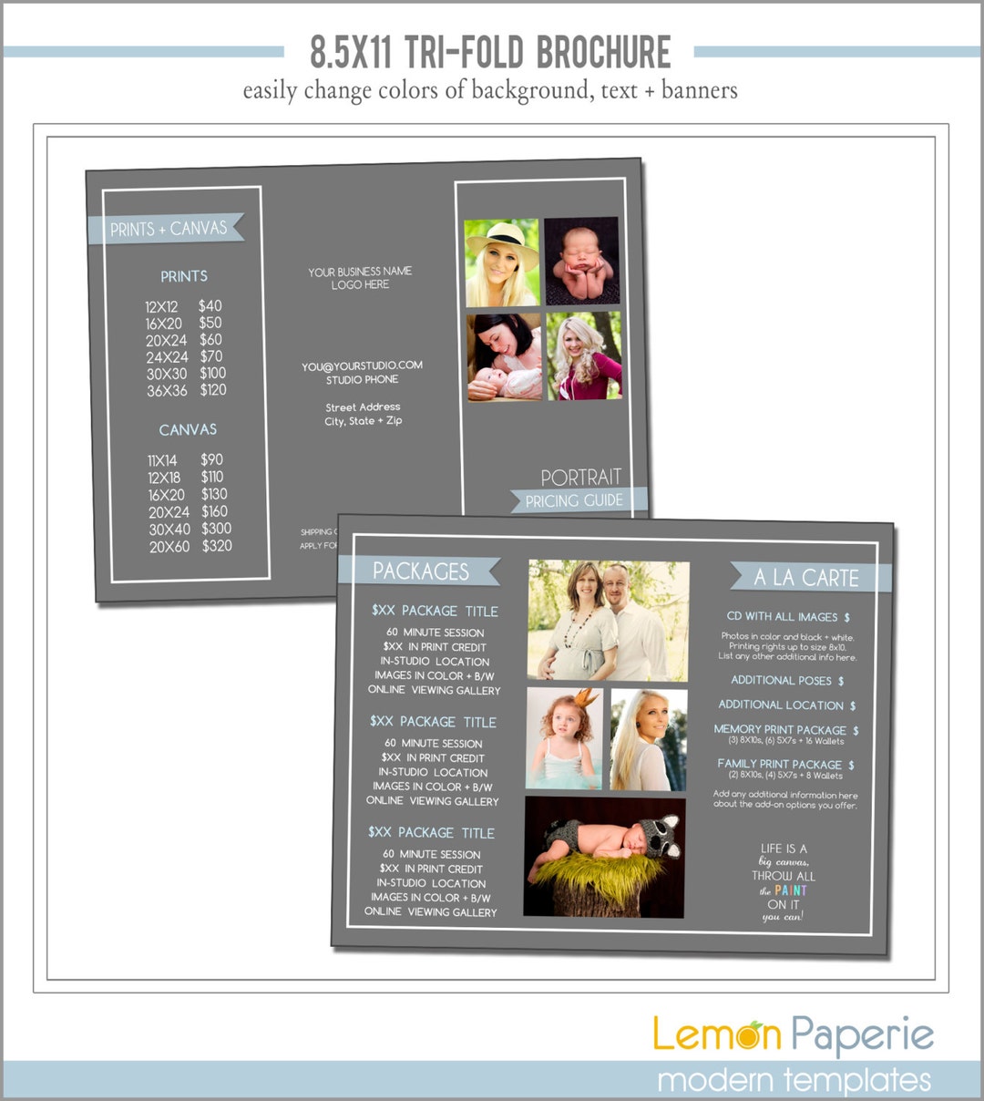 Image 9 for 8.5x11 Trifold Template