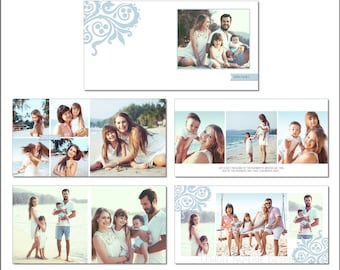 SALE 6x6 Album Template - Seaside - ALB1 - INSTANT DOWNLOAD