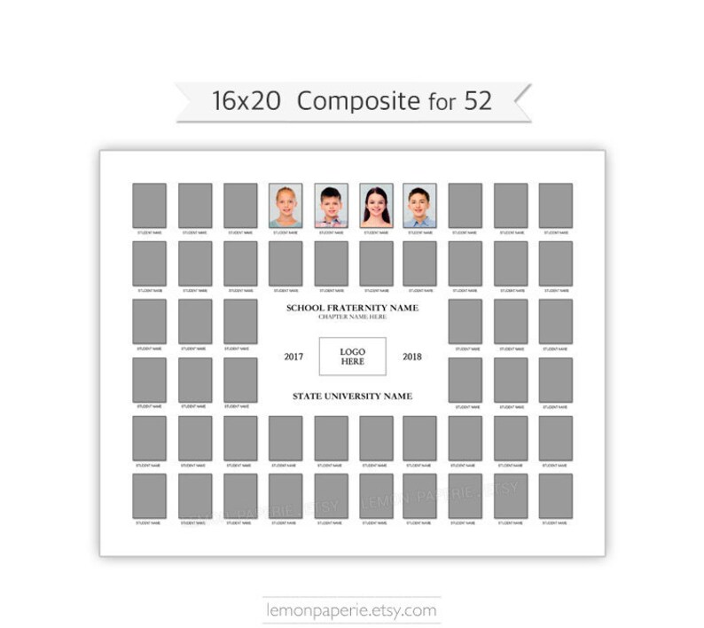 16x20 composite for 52 photoshop template sch55 instant download free fraternity composite template
