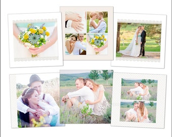 SALE 8x8 Book Template - Elegant Lace - BK2 - INSTANT DOWNLOAD