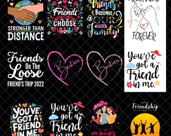 International Friendship Day Png Bundle, Best Friend PNG, Besties Custom, Best Friends Shirt Ideas, Best Friend Gift, Friendship Day gifts