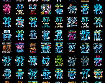 60+ Brainrot 67 PNG Bundle | Italian Meme, Kids Gaming (Digital Download)
