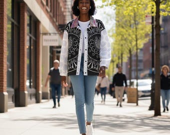 Mandala Patchwork Jacket – Black Silver Collage | No. 32