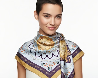 Modern Mandala Silk Scarf No 2
