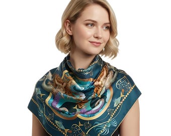 Mermaids and Friends Silk Scarf No 1