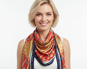 Happy Ganesha Silk Scarf No 3