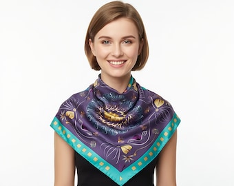 Busy Bees Mandala Silk Scarf No 4
