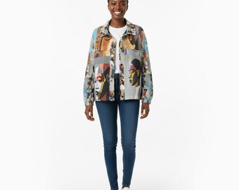Afro Cubist Art Jacket – Abstract Collage Patchwork | No. 1