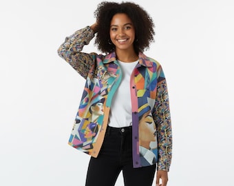 Cubist Patchwork Jacket – Blue Yellow Pink Orange | No. 95