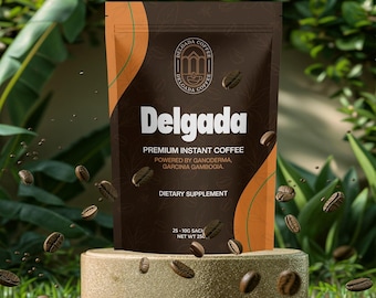 Delgada Instant Coffee Sachets, Ganoderma Wellness Blend