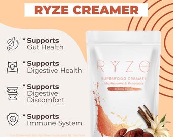 Superfood Coffee Creamer | Mushroom Blend, 30 Servings (Creamy Vanilla)
