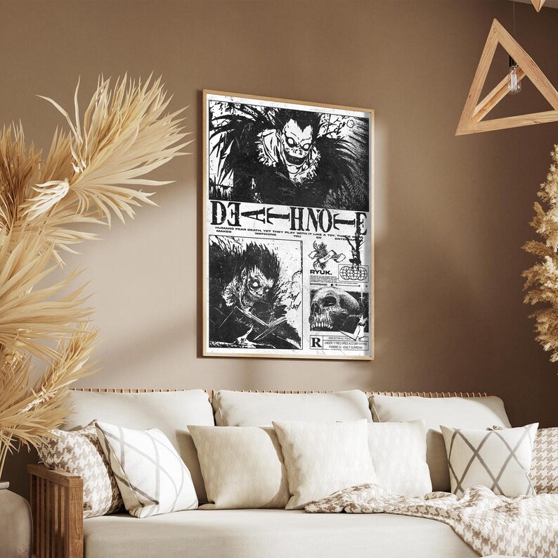 Pinterest Death Note Poster Death Note Poster, Ryuk Light Yagami Anime Poster, Dark Anime Wall Art ...