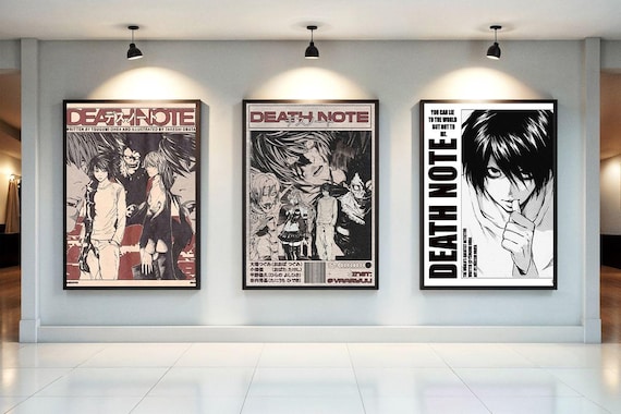 Dark Detective Anime Poster, Psychological Manga Wall Art, Vintage Black White Anime Print, Gothic Anime Room Decor, Mystery Otaku Gift