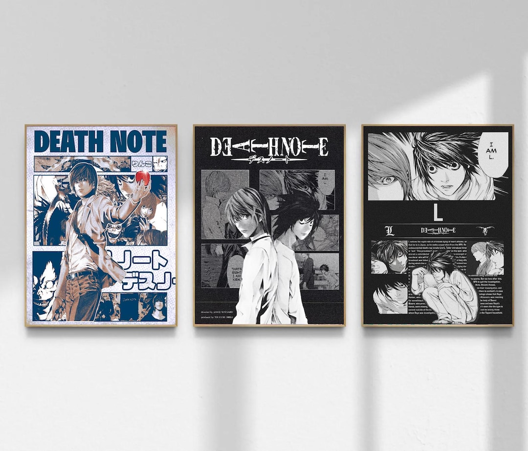 Pinterest Death Note Poster Death Note Anime Poster, Light Yagami L Poster, Ryuk Manga Wall Art ...