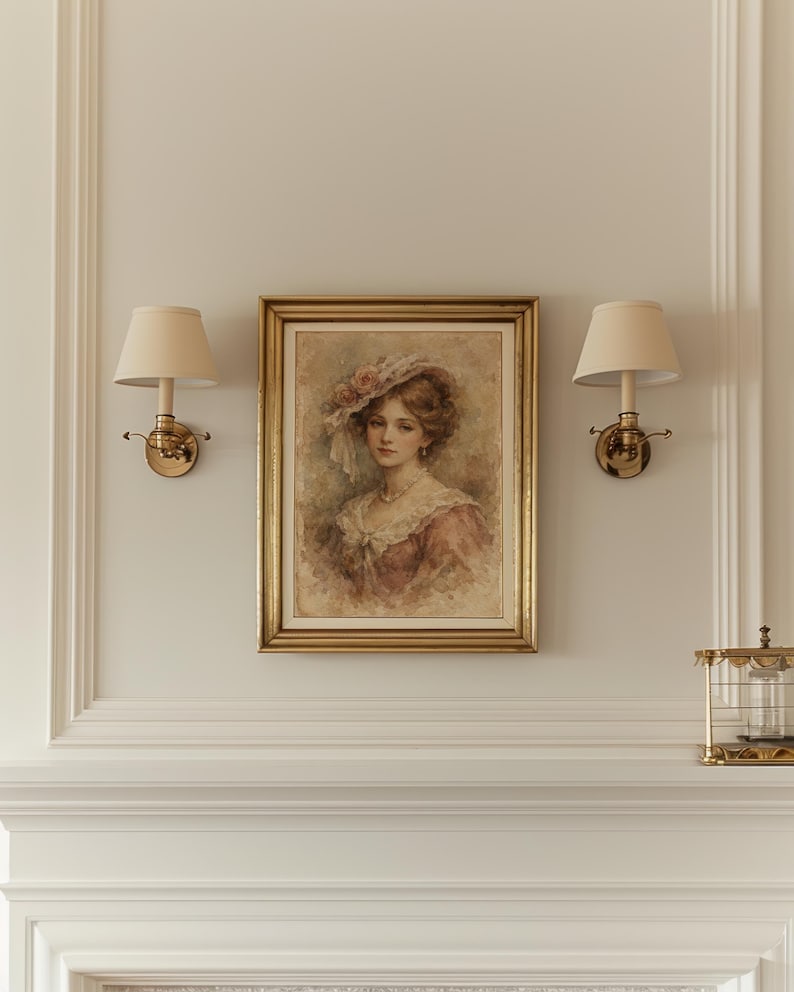 Vintage Victorian Woman Art Print – Antique Portrait Wall Art, Digital ...