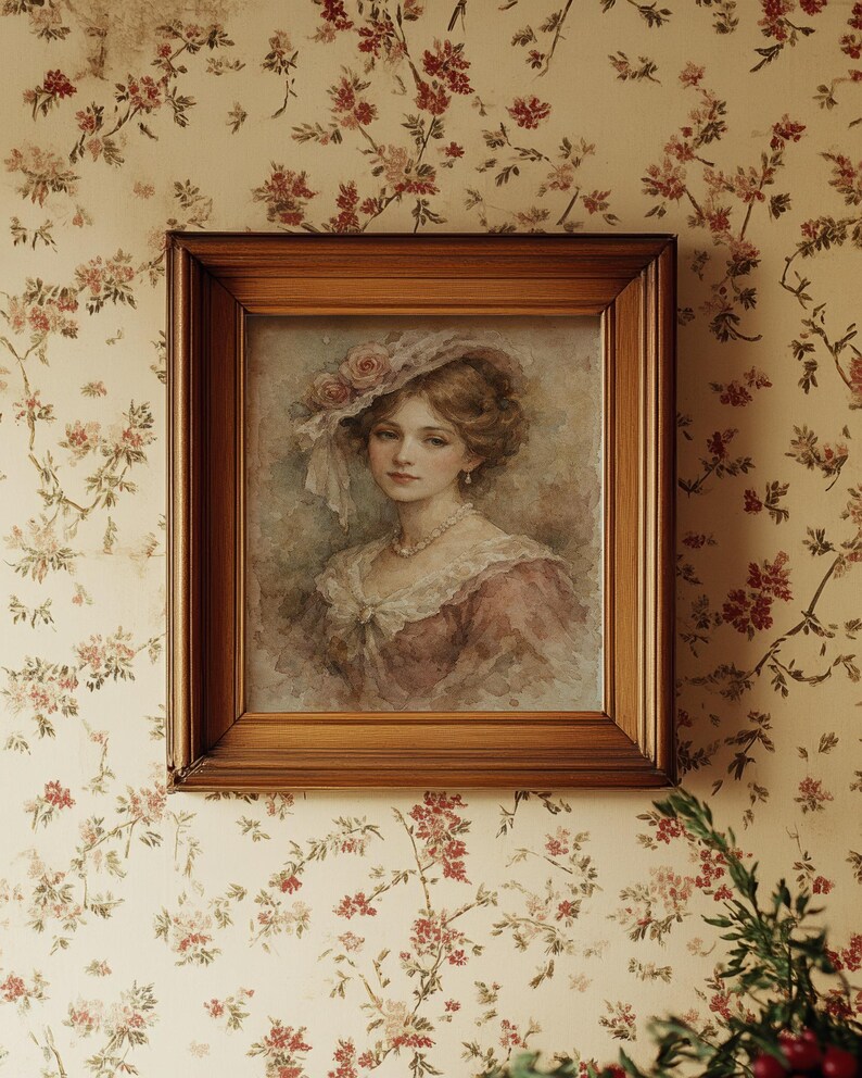Vintage Victorian Woman Art Print – Antique Portrait Wall Art, Digital ...