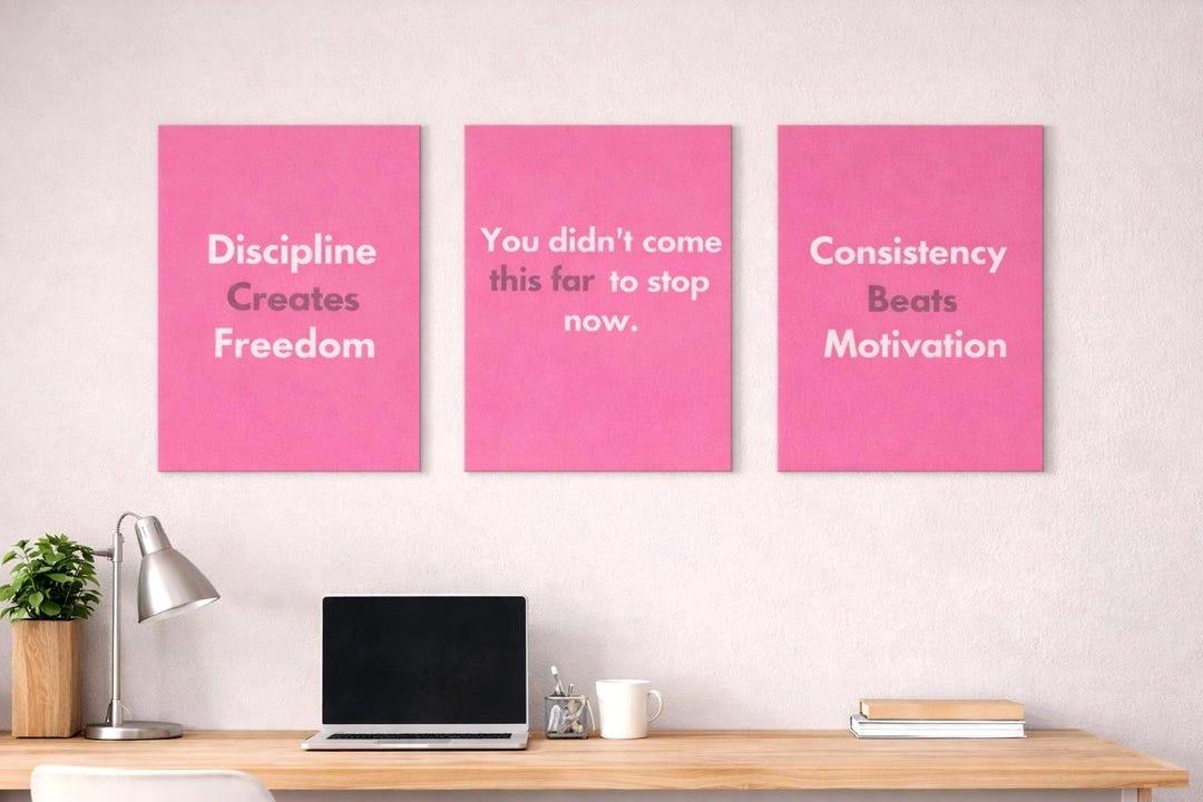 Motivational Wall Art Printable Set | Inspirational Quote Posters ...