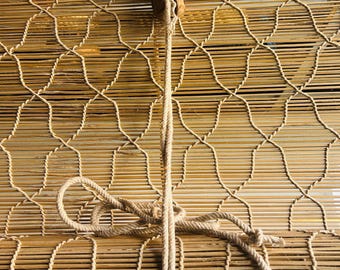 Cross Thread Bamboo Blinds For Windows In Custom Size