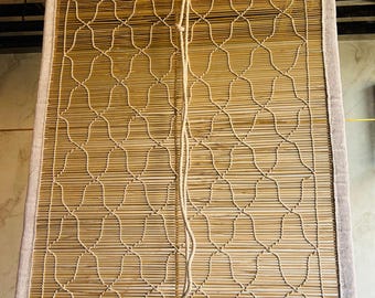 Handmade Cross Thread Bamboo Blinds For Windows In Custom Size