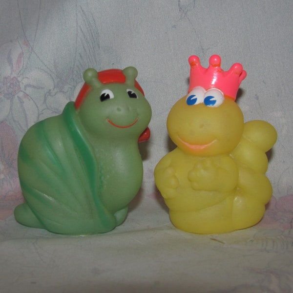 Vintage Glow-Glow Pals Glo Worm Inspired Off-Brand Glow in the Dark Small Friends - Snail, Worm - Unmarked