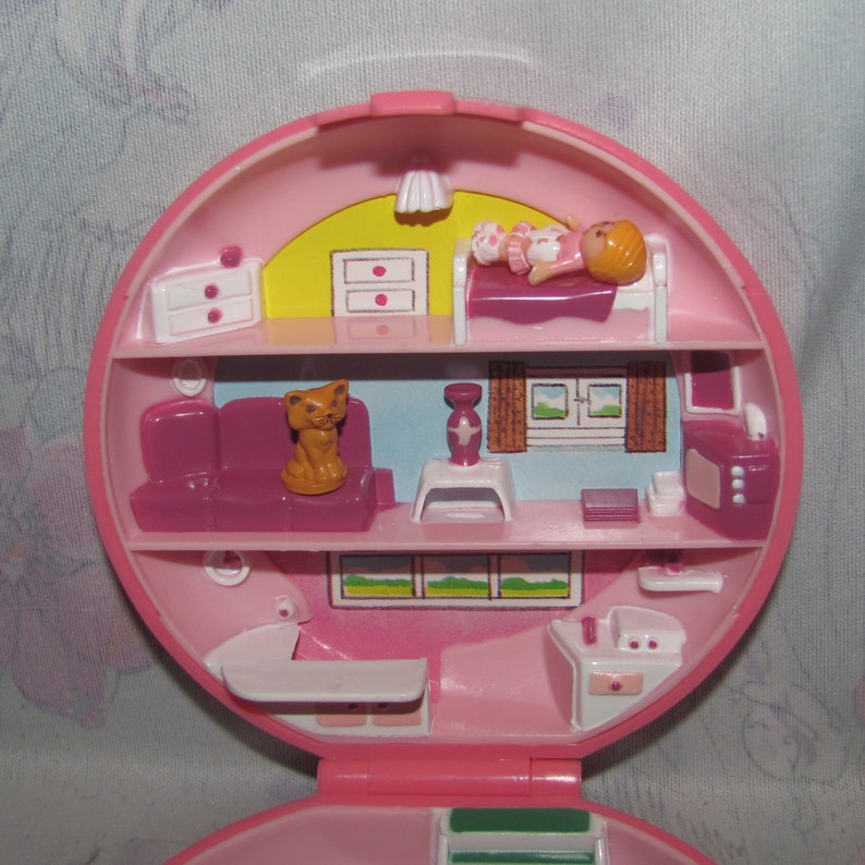 Jahrgang 1989 Bluebird Polly Pocket Compact Knopf Tier Etsy