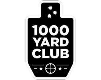 1000ヤードクラブステッカー｜ライフル射撃ターゲットデカール