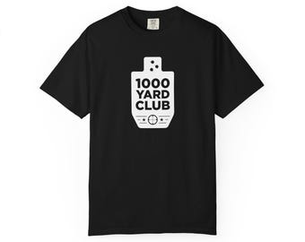 1000ヤードクラブ ターゲットエンブレム | ブラック ロングレンジ Tシャツ