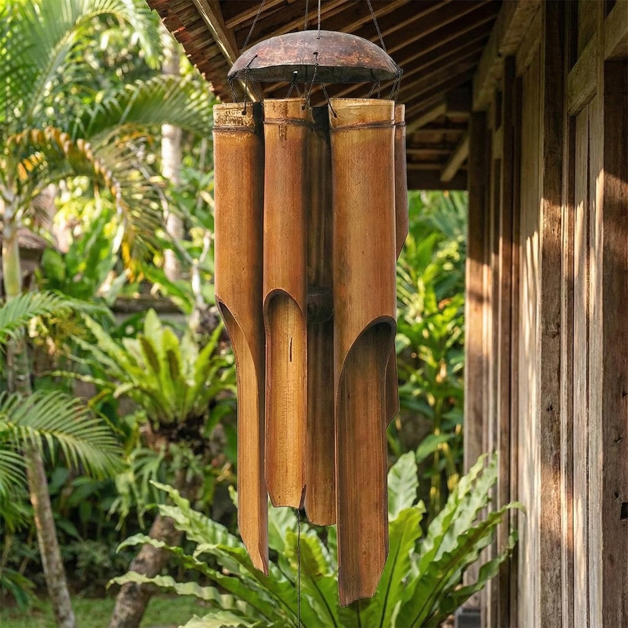 Campanelli a Vento in Ferro con Vetro Colorato per Giardino, Design a