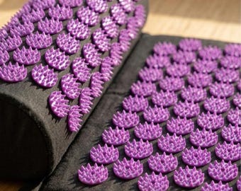 Acupressure Mat and Pillow Set – Back Pain Relief, Stress Relief Massage Mat, Yoga Relaxation Bed, Neck & Shoulder Therapy Spikes Mat