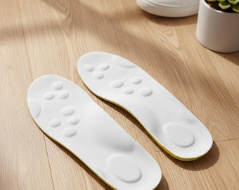 Plantillas ortopédicas para pie plano y fascitis plantar: plantillas con soporte de arco que absorben los impactos para hombres y mujeres: plantillas Comfort Foot
