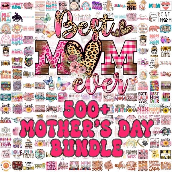 500+  Mother's Day PNG Bundle, Mother Quotes PNG,  Mom png,  Digital file, Instant Download