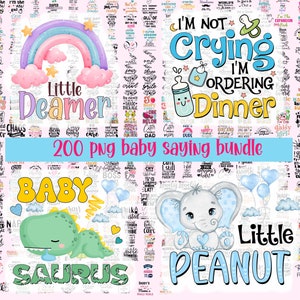 Cute Baby Sayings Bundle Png, Baby PNG Bundle, Baby Onesie Png, Funny Baby Png, Baby Quote Bundle