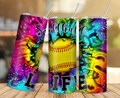 Softball Life Tumbler Sublimation PNG, Baseball Lover Tumbler, 20oz Skinny Tumbler PNG, Softball Mom Digital Download product logo