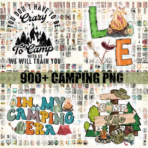 900+ Camping  Bundle Png, Retro Camping Png, Camp Life Png, Love Camp,Camping Sublimation Bundle Png, Retro Camping, Digital Download