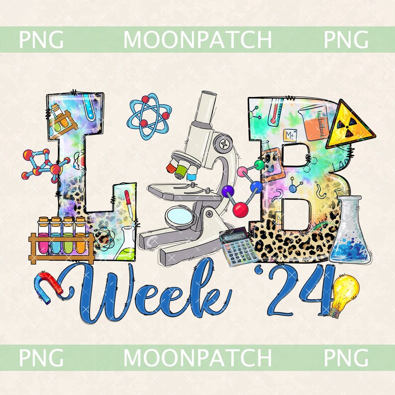 Lab Week 2025 png, Lab Tech png, Laborant, Tie Dye Lab png, Labordesign