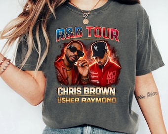 R&B Tour Chris Brown and Usher Raymond 2026| Concert Band Graphic T-Shirt