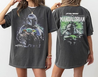 Camiseta de doble cara de The Mandalorian y Grogu, regalo para fans de Star Wars This Is The Way, Grogu el cazarrecompensas, camiseta de Baby Yoda, sudadera con capucha para jóvenes