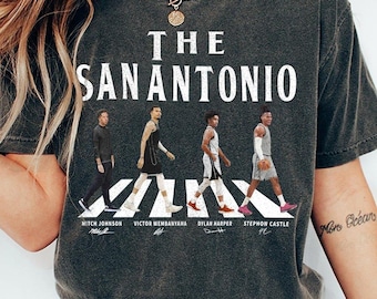 The San Antonio Basketball Shirt, Victor Wembanyama Abbey Road Tee, Dylan Harper Stephon Castle Graphic Tshirt, Funny NBA Fan Retro Gift