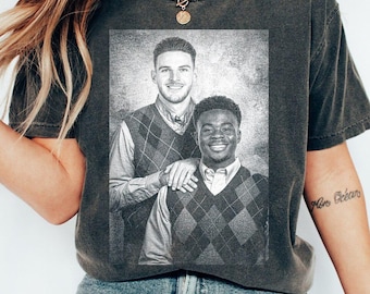Camiseta divertida de Saka y Rice "hermanastros" / Camiseta vintage para aficionados del Arsenal / Camiseta retro de Declan Rice y Bukayo Saka / Regalo perfecto para los aficionados del Arsenal FC