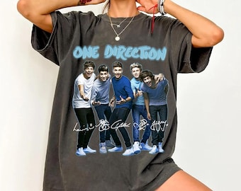 Camiseta vintage de One Direction con colores cómodos, camiseta gráfica divertida de One Direction, regalo de 1D para hombres y mujeres, sudadera con capucha para jóvenes y niños pequeños.